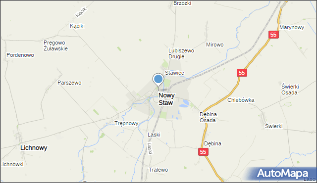 mapa Nowy Staw, Nowy Staw powiat malborski na mapie Targeo